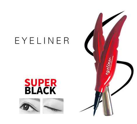 AYA Waterproof 24 Hours Long Lasting Feather Eyeliner, Black ( 2ml)