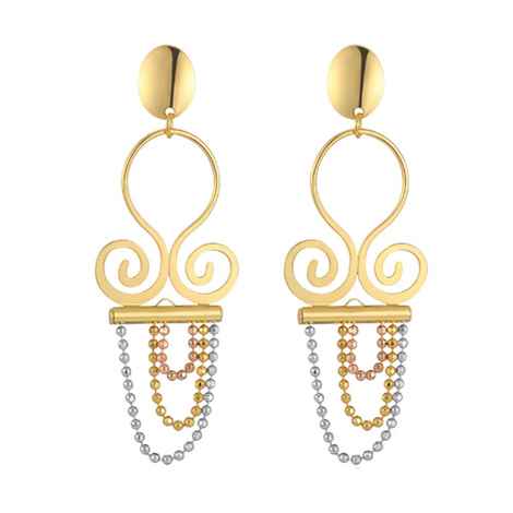 Buy Ferosh Mabel Golden Dangler Earrings - Purplle