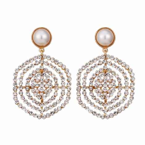 Buy Ferosh Asma Hexagonal Dangler Earrings - Purplle