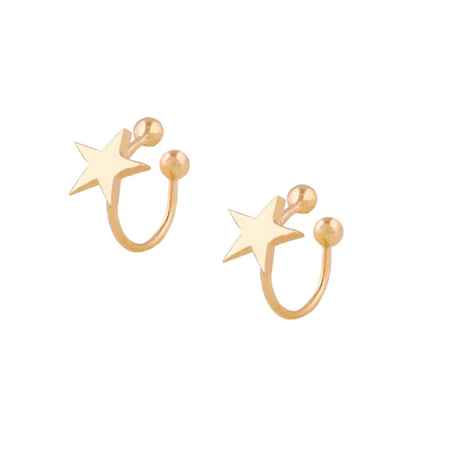 Buy Ferosh Golden Star Earclip - Purplle
