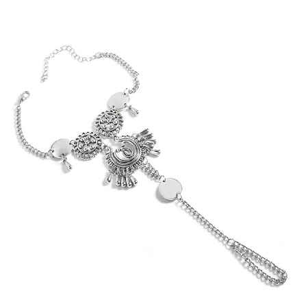 Buy Ferosh Vintage Flower Anklet - Purplle