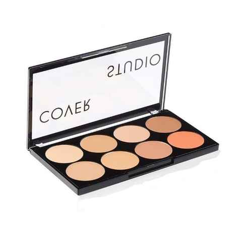 Buy Swiss Beauty Oil and Wax Free Cover Studio Ultra Base Concealer Palette (16 g) (Set of 8 Colours)(SB-1402-02) - Purplle