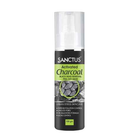 Sanctus Activated Charcoal Black Head Removal Peel - Off Mask (Advanced Oil Control Formula) (100 g)