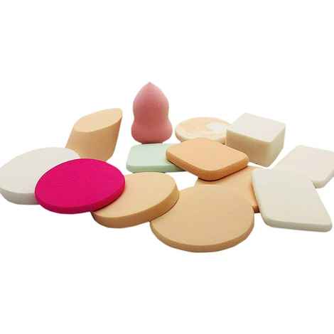 AY Makeup Cosmetic Sponge Puff (Set of 12), Color May Vary