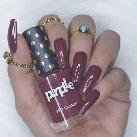 Purplle Nail Lacquer, Maroon, Creme - High On Squats 2 (9 ml)