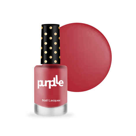 Purplle Nail Lacquer, Maroon, Matte - High On Waffles 10 | No streaks | Chip resistent | Long Lasting | One-swipe Application | Quick Drying | Highly Pigmented (9 ml)