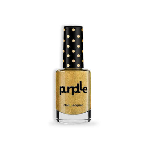 Purplle Nail Lacquer, Golden, Glitter - High On Beaches 1 | High Shine | Quick Drying | Consistent Shade | One-swipe Application