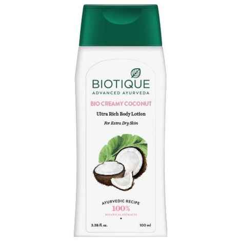 Buy Biotique Bio Creamy Coconut Ultra Rich Body Lotion (100 ml) - Purplle