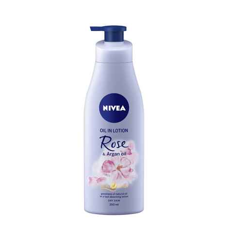 NIVEA Body Lotion, Oil in Lotion Rose & Argan Oil, For Dry Skin, 200ml