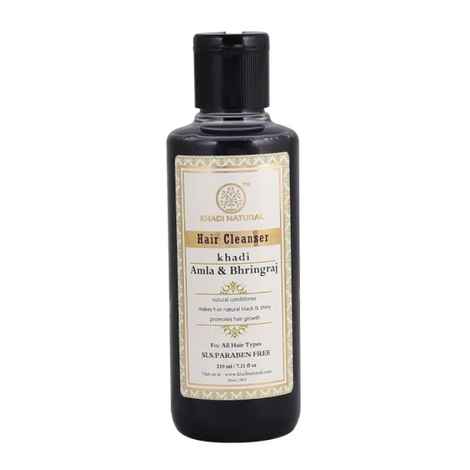 Khadi Natural Ayurvedic Amla & Bhringraj Hair Cleanser Sls & Paraben Free (210 ml)