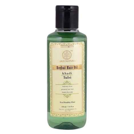 Khadi Natural Ayurvedic Tulsi Hair Oil (210 ml)