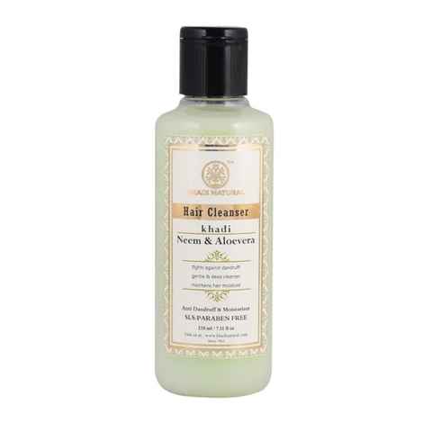 Khadi Natural Ayurvedic Neem & Aloevera Hair Cleanser Sls & Paraben Free (210 ml)