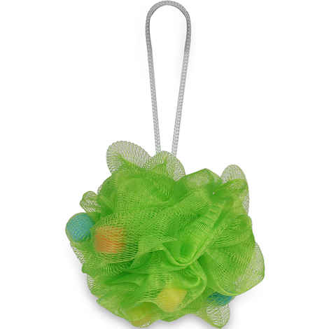 Gorgio Professional Wheat Grass Green Loofah Infused With Foaming Cube Color May Vary