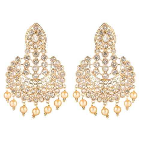 Buy Kord Store Traditional Gold Plated Diamond Earrings for Girls & Women. One Pair Of Earring (KSEAR70008) - Purplle