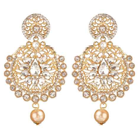 Buy Kord Store Traditional Gold Plated Diamond Earrings for Girls & Women. One Pair Of Earring (KSEAR70009) - Purplle