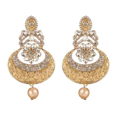 Buy Kord Store Traditional Gold Plated Diamond Earrings for Girls & Women. One Pair Of Earring (KSEAR70015) - Purplle