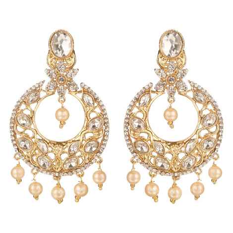 Buy Kord Store Traditional Gold Plated Diamond Earrings for Girls & Women. One Pair Of Earring (KSEAR70024) - Purplle