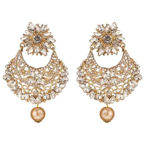 Buy Kord Store Traditional Gold Plated Diamond Earrings for Girls & Women. One Pair Of Earring (KSEAR70029) - Purplle