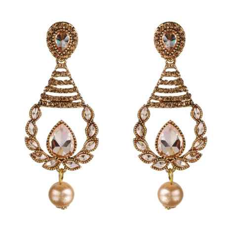 Buy Kord Store Traditional Gold Plated Diamond Earrings for Girls & Women. One Pair Of Earring (KSEAR70045) - Purplle