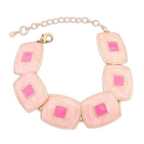 Buy Crunchy Fashion Candy Pink Blocks Bracelet - Purplle