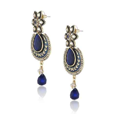 Buy Royal Bling Sapphire Floral Delight Earring - Purplle
