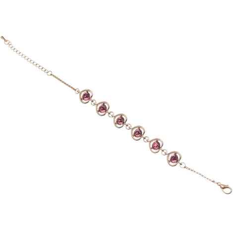 Buy Crunchy Fashion Pink Beaut Heart Bracelet - Purplle