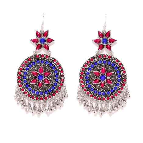 Buy Crunchy Fashion Crunchy Fashion Dangle Earring Pink Women - Purplle