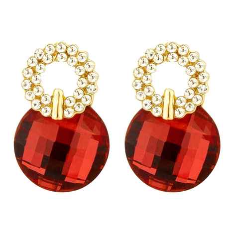 Buy Crunchy Fashion Gold Plated Fancy Party Wear Crystal Earrings