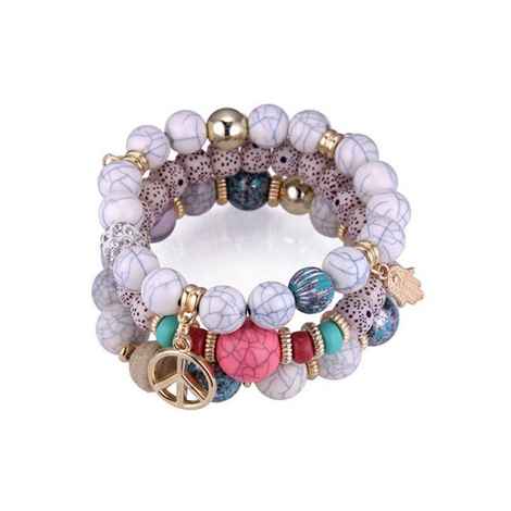 Buy Crunchy Fashion Multicolured Alloy Stone Bracelate - Purplle