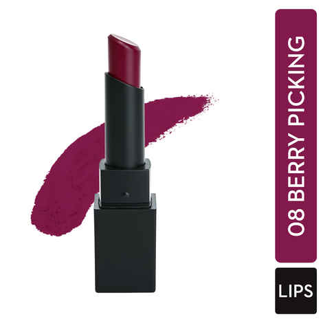 Buy SUGAR Cosmetics Nothing Else Matter Longwear Lipstick for Women | Lasts Up To 8+ Hours| Enriched with Vitamin E | 100% Vegan | 3.2gm - 08 Berry Picking - Purplle