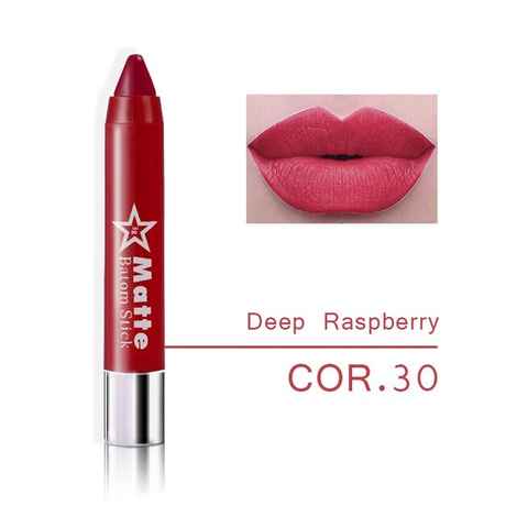 Buy Miss Rose Professional Chubby Lip Crayon Matte Batom Stick (7301-033B-30) Deep Raspberry (3 g) - Purplle