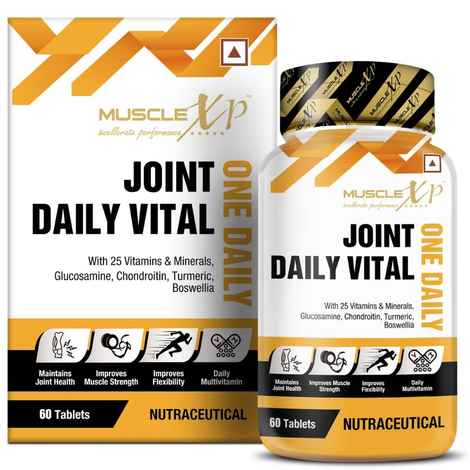 MuscleXP Joint Daily Vital One Daily MultiVitamin with Glucosamine, Chondroitin, Turmeric - 60 Tablets