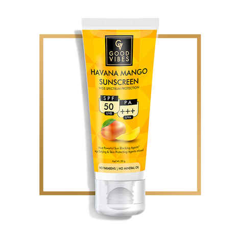 Buy Good Vibes Infused Sunscreen with SPF 50 - Havana Mango (50 gm) - Purplle