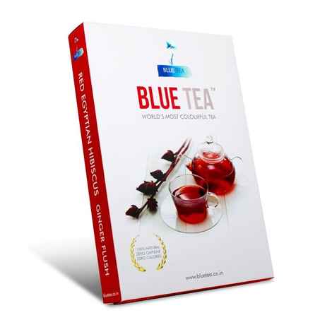 Buy Blue Tea Egyptian Hibiscus Ginger Flush Red Tea Loose | 25G - 25 Cups - Purplle