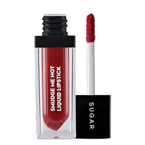 SUGAR Cosmetics Smudge Me Not Sample Liquid Lipstick - 10 Drop Dead Red