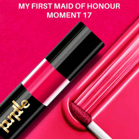 Purplle Ultra HD Matte Liquid Lipstick, Pink, My First Maid Of Honor Moment 17 (4.8 ml) | Highly Pigmented | Non-drying | Long Lasting | Easy Application | Water Resistant | Transferproof | Smudgeproof | (4.8 ml)