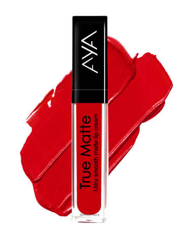 Buy AYA True Matte Ultra Smooth Matte Lip Cream Lip Gloss, 02 Blood Red, 6ml - Purplle