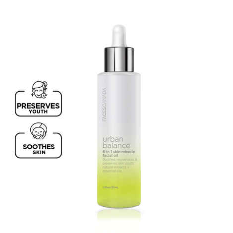 FACES CANADA Urban Balance 6 in1 Skin Miracle Facial Oil (30 ml) | For All Skin Types | Gentle on Skin | Paraben Free | Sulphate Free
