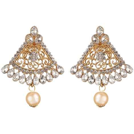 Buy Kord Store Traditional Gold Plated Diamond Earrings For Girls & Women KSEAR70001 - Purplle