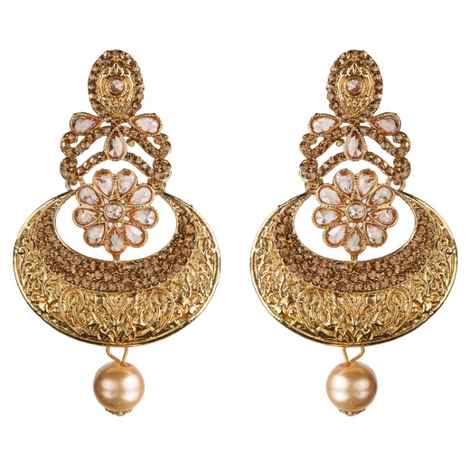 Buy Kord Store Traditional Gold Plated Diamond Earrings For Girls & Women KSEAR70042 - Purplle