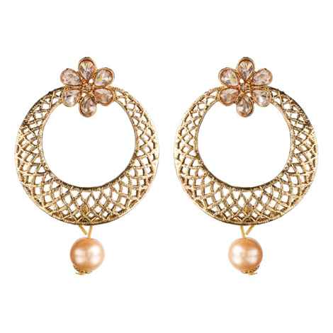Buy Kord Store Traditional Gold Plated Diamond Earrings For Girls & Women KSEAR70043 - Purplle