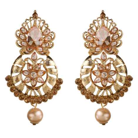 Buy Kord Store Traditional Gold Plated Diamond Earrings For Girls & Women KSEAR70046 - Purplle