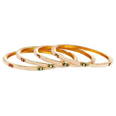 Buy Kord Store Fashion Jewellery Traditional Gold Plated Bangles Set For Girls And Women (Size -28) KSBAN50029 - Purplle