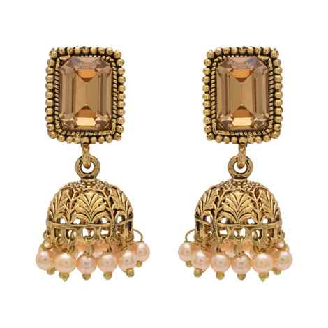 Buy Kord Store Special Design Indian Traditional American Diamond Earring Jhumki KSEAR70062 - Purplle