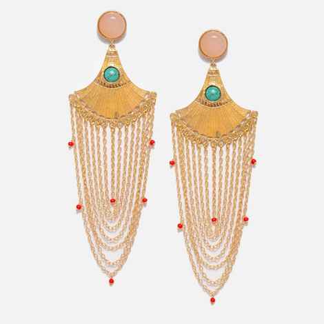 Buy Ferosh Zarmina Red Beaded Earrings - Purplle