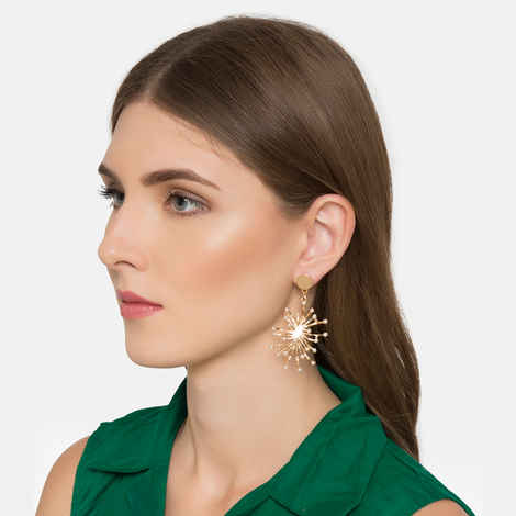 Buy Ferosh Aoife Gold Pearl Earrings - Purplle
