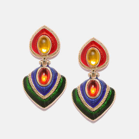 Buy Ferosh Frumos Ethnic Drop Earrings - Purplle