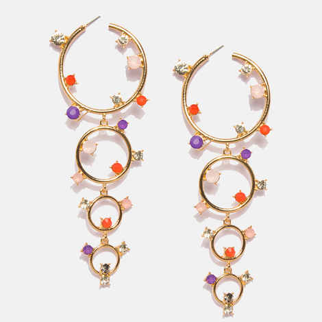 Buy Ferosh Philia Circular Layered Earrings - Purplle