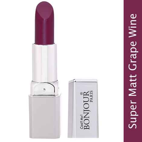 Bonjour Paris Premium Super-Matt Lipstick (Matt Grape Wine) (4.2 g)