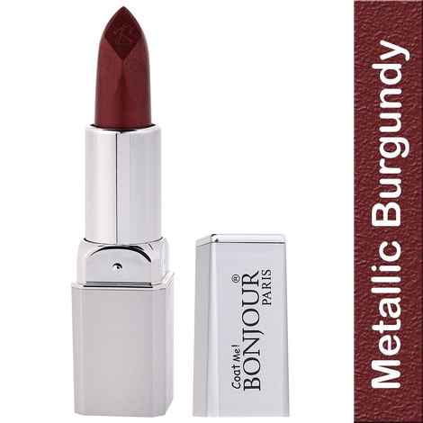 Bonjour Paris Metallic Shine Lipstick (Metallic Burgundy) (4.2 g)